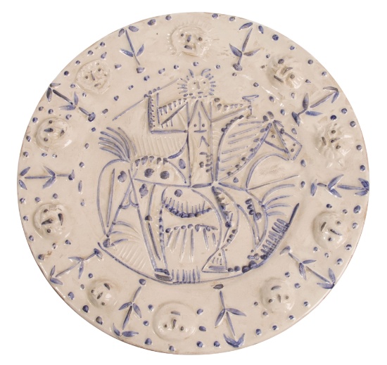 Pablo Picasso (Spanish, 1881-1973) 'Faune Cavalier' Ceramic Charger