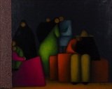 Jesus Leuus (Mexican, b.1948) Oil on Canvas