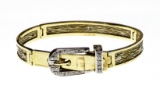 14k Bi-Color Gold and Diamond Bracelet