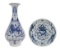 Chinese Blue and White Porcelain Vase and Bowl