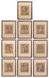 Tobias Stimmer (Swiss, 1539-1584) 'Ages of Man' Woodcut Assortment