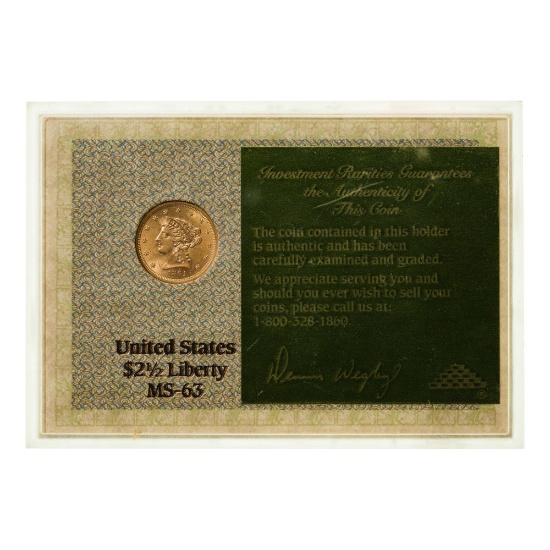 1861 $2 1/2 Gold MS-63