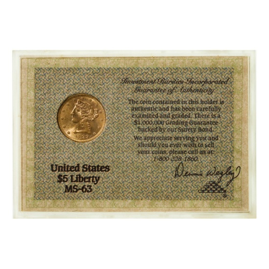 1899 $5 Gold MS-63