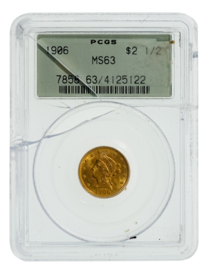 1906 $2 1/2 Gold MS-63 PCGS