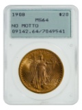1908 $20 Gold MS-64 PCGS