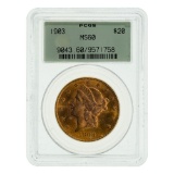 1903 $20 Gold MS-60 PCGS