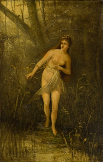 G H Babcock (19th Century) Allegorical Oil on Canvas on Board