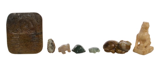 Asian Nephrite and Jadeite Jade Object Assortment