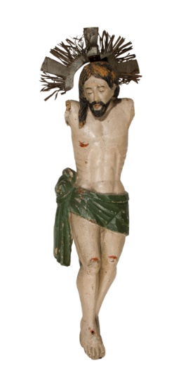 Spanish Colonial Wood Crucifix Corpus