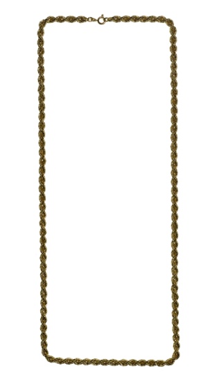18k Yellow Gold Twisted Rope Necklace