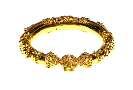 21k Yellow Gold Bangle Bracelet