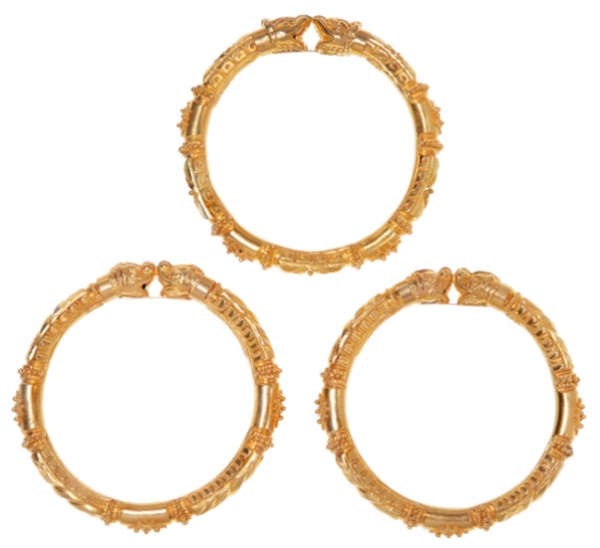 20k Yellow Gold Bangle Bracelet Collection