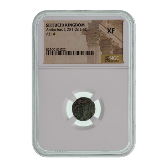 SELEUCID KINGDOM, Antiochus I, 281-261 BC, AE14 XF NGC