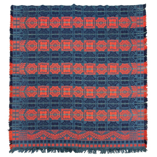 Barbara Holsinger 1859 Signed Coverlet