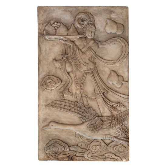 Asian Stone Relief Plaque