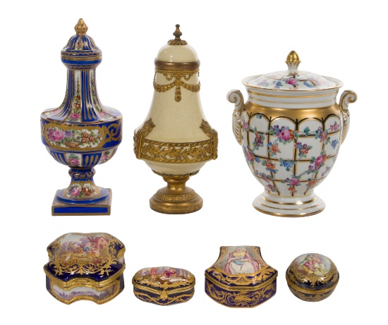 Sevres Style Porcelain Assortment