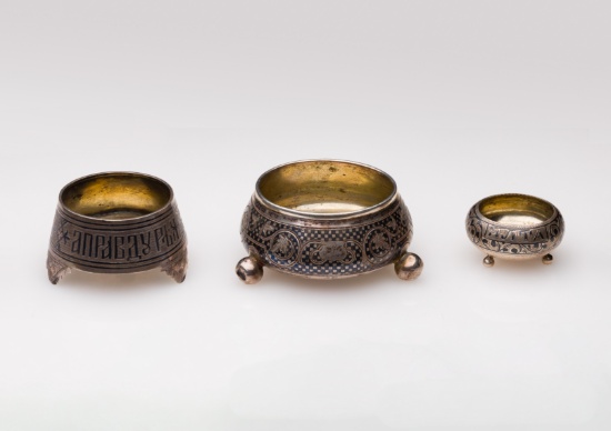 Russian Silver Salt Cellar Assortment