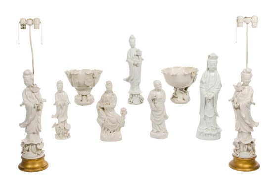Chinese Blanc De Chine Porcelain Figurine Assortment