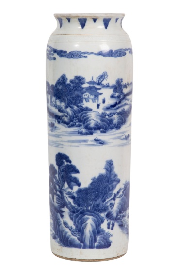 Chinese Blue and White Porcelain Sleeve Vase