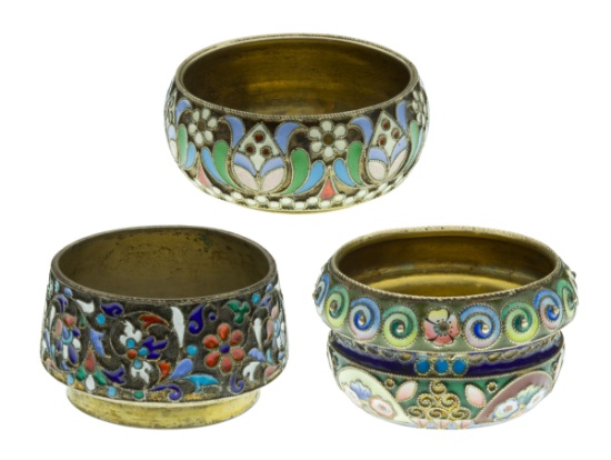 Russian Silver Salt Cellar Assortment