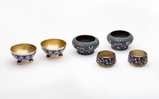 Russian Silver Salt Cellar Assortment