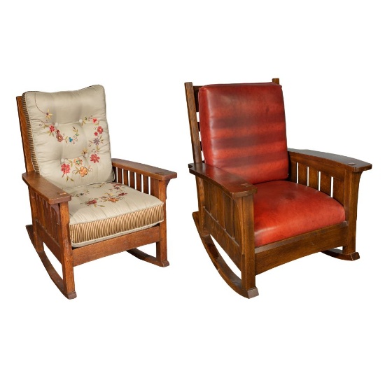L. & J.G. Stickley Oak Rocking Chair