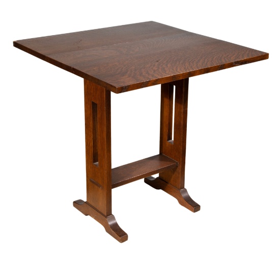 Stickley Drop Leaf Oak Table
