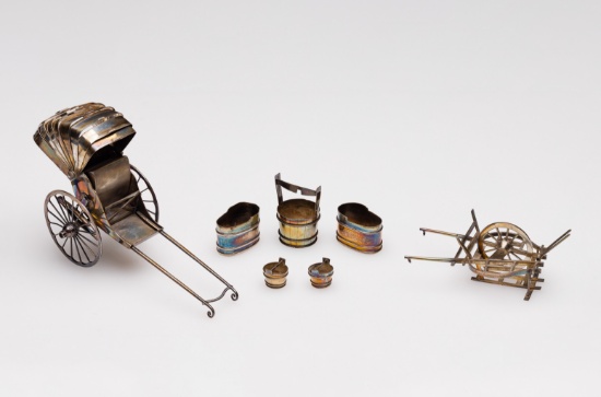 Chinese Export Silver Salt Cellar Assortment