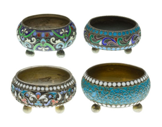 Russian Silver Salt Cellar Assortment