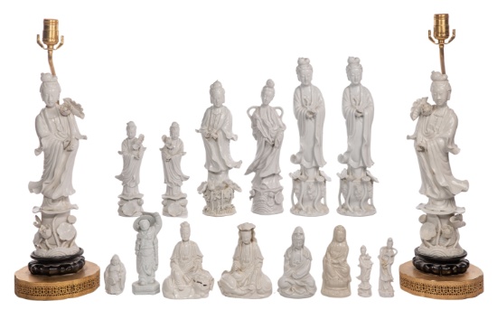 Chinese Blanc De Chine Porcelain Figurine Assortment
