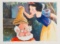 Randy Nobel (American, 20th Century) 'Doc's Kiss' Lithograph