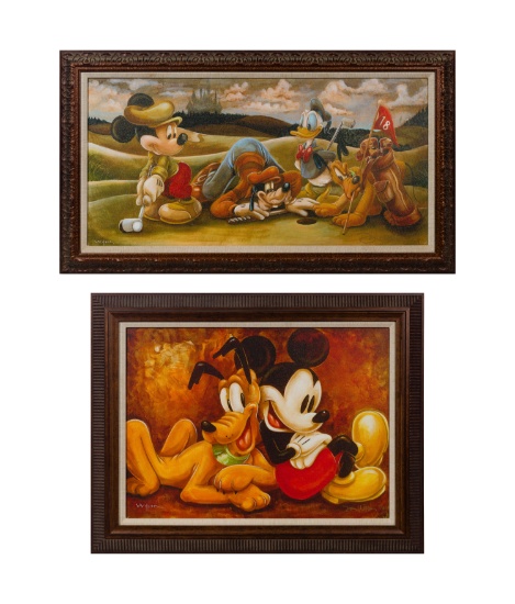 Darren Wilson (American, b.1969) 'Mickey Mouse' Giclees on Canvas