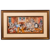 Disney 'Puppies, Puppies Everywhere' Framed Hand Painted Cel Set-Up