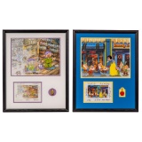 Disney 'Snow White' Sericel, Pin and Artist Signed Card Sets