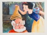 Randy Nobel (American, 20th Century) 'Doc's Kiss' Lithograph