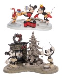 Disney Classics Collection 'Mickey Mouse On Ice' and 'Hooray For the Holidays' Figurine Sets