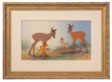Disney 'Bashful Bambi' Hand Painted Cel Set-Up