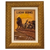 Gordon King (American, 20th Century) 'Lion King' Cast Resin Relief