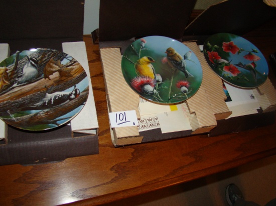 BIRD PLATES BY KNOWLES 1986 & 1987 SET OF 3