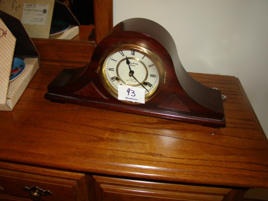 STRAUSBOURG CLOCK DOUBLE KEY WOUND 31 DAY CHIME, RUNNING EX CONDITION