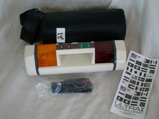 TRAVEL LANTERN, MODEL 2235 WITH CASE VERY GOOD CONDITION