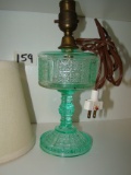 GREEN GLASS LAMP