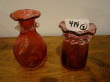 TWO PINK VASES
