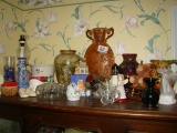 Shelf Lot Glassware, Pottery