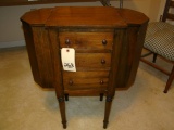 Mahogany Martha Washington Style Sewing Cabinet