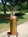 Copper And Brass Fire Extinguisher Lamp