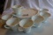 PANELED GRAPE MILK GLASS SNACK SET WITH CUPS