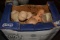 LARGE BOX LOT OF OLD DOLLS AND DOLL PARTS