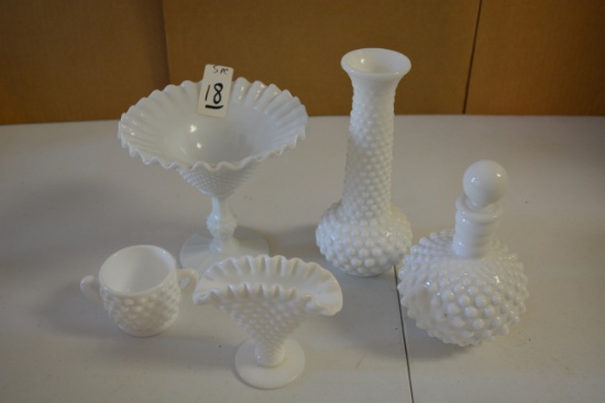 LOT OF MILK GLASS