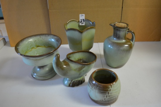 5 PIECE LOT OF FRANKOMA POTTERY